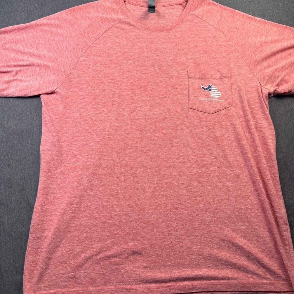 Young Republicans T Shirt Pocket Heather Red USA Elephant Graphic Tee - Picture 3 of 6